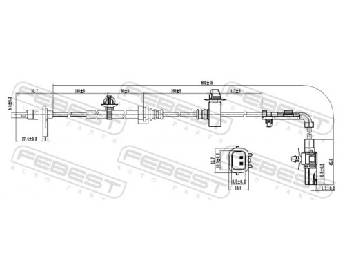 03606-001 FEBEST Датчик ABS передний левый для Honda CR-V 2007-2012