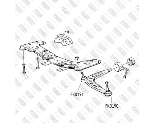 FK0191 Fixar Опора шаровая наружная для BMW 3-serie E30 1982-1991