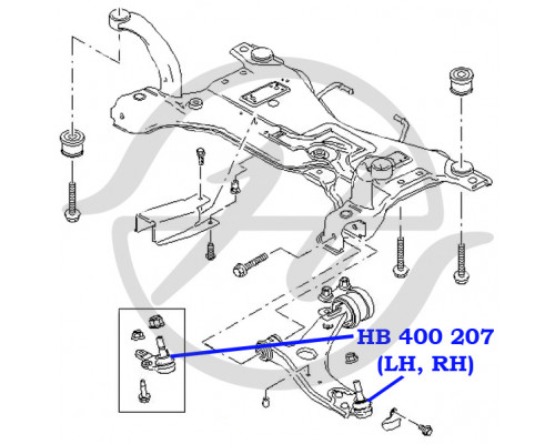 HB400207 Hanse Опора шаровая передней подвески