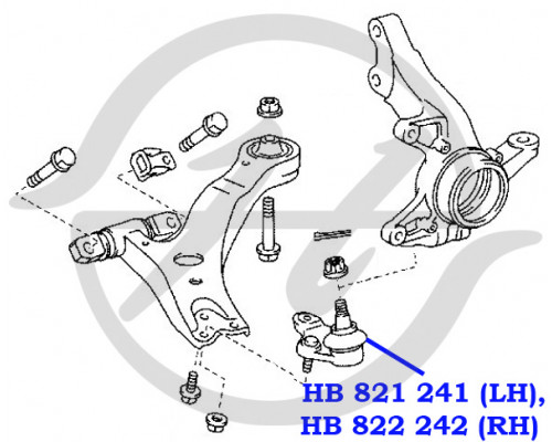 HB822242 Hanse Опора шаровая правая передней подвески