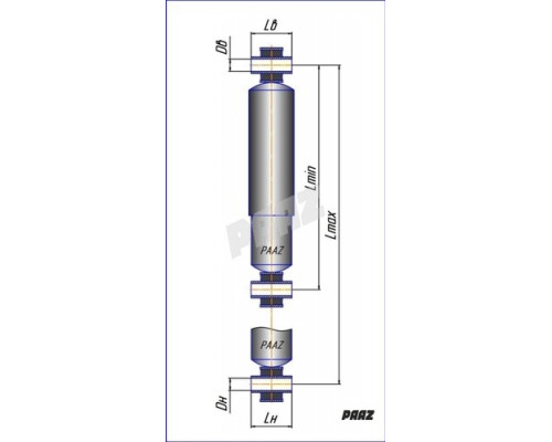 49030P PAAZ Амортизатор задний для MAN L2000 1995-2001