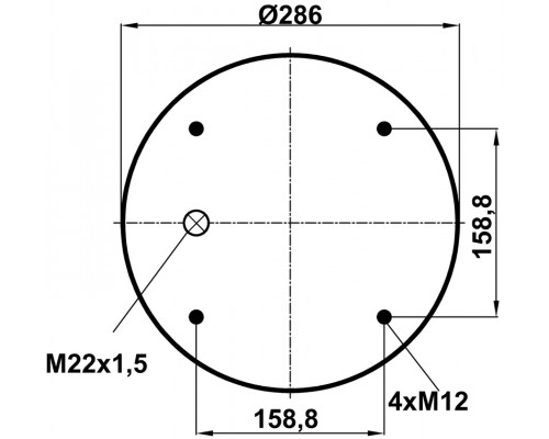 T0070-0813V2 TOPCOVER Воздушная подушка (опора пневматическая)