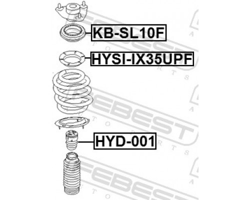 KB-SL10F FEBEST Подшипник опоры переднего амортизатора