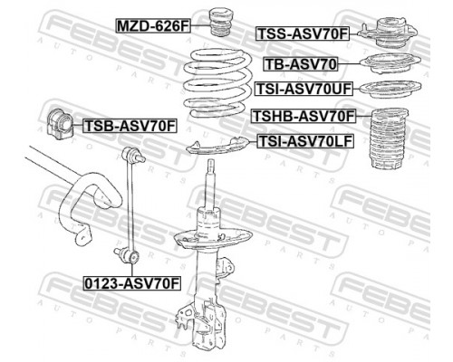 TSS-ASV70F FEBEST Опора переднего амортизатора