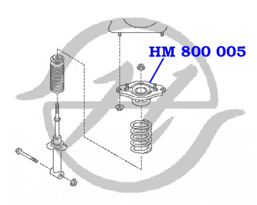 HM800005 Hanse Опора заднего амортизатора