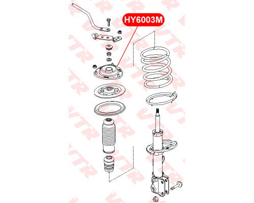 HY6003M VTR Опора переднего амортизатора