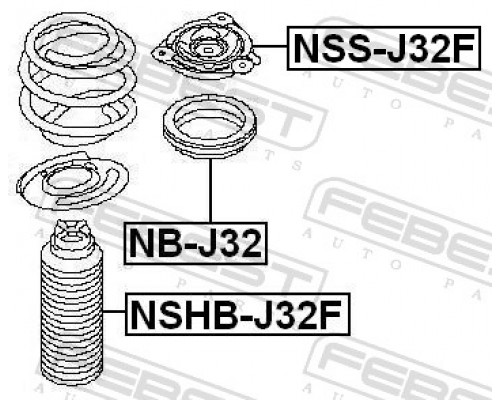 NSHB-J32F FEBEST Пыльник переднего амортизатора