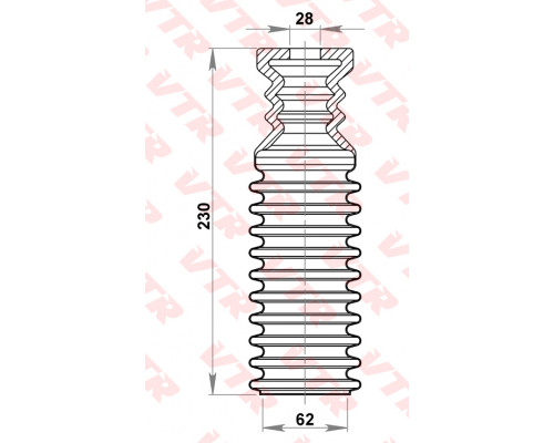 NI2601R VTR Пыльник переднего амортизатора