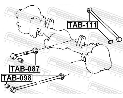 TAB-111 FEBEST Сайлентблок тяги со втулкой