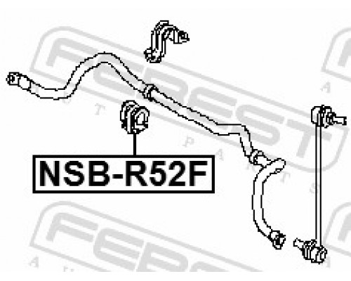 NSB-R52F FEBEST Втулка (сайлентблок) переднего стабилизатора