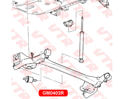 GM0403R VTR Сайлентблок задней балки