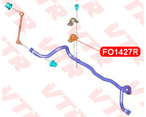 FO1427R VTR Втулка (сайлентблок) переднего стабилизатора для Ford Fiesta 2008-2019