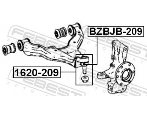 BZBJB-209 FEBEST Пыльник шаровой опоры для Mercedes Benz Sprinter (906) 2006-2018