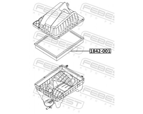 1842-001 FEBEST Фильтр воздушный