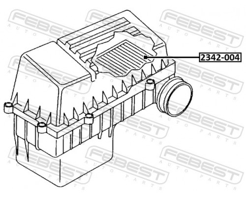 2342-004 FEBEST Фильтр воздушный