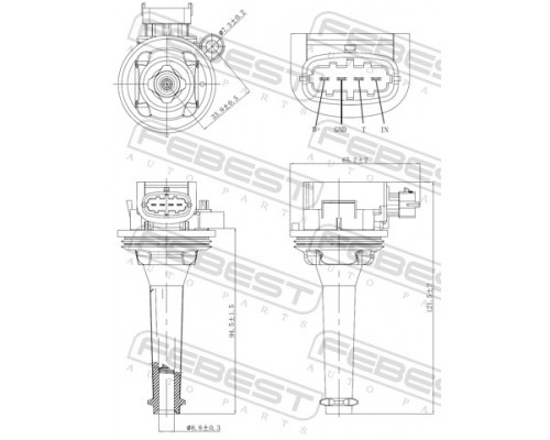 27640-001 FEBEST Катушка зажигания