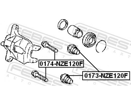 0173-NZE120F FEBEST Пыльник суппорта