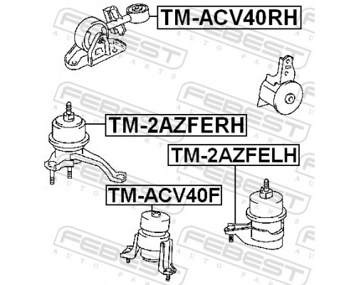 TM-ACV40RH FEBEST Опора двигателя правая для Toyota Camry V40 2006-2011