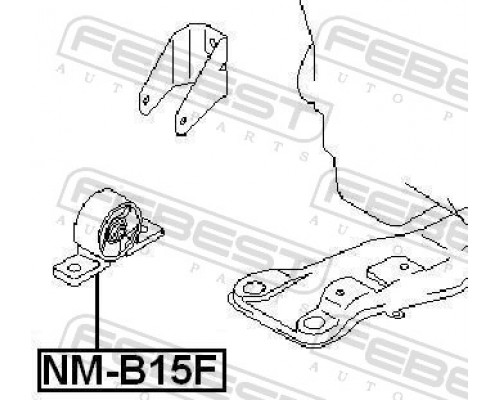 NM-B15F FEBEST Опора двигателя передняя