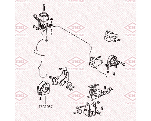 TEG1057 Tatsumi Опора двигателя передняя