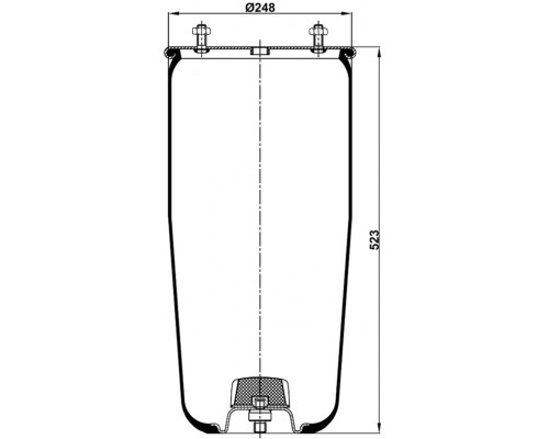 T0070-0941V1 TOPCOVER Воздушная подушка (опора пневматическая)