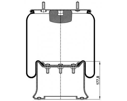 T0070-0813V2 TOPCOVER Воздушная подушка (опора пневматическая)