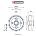 Барабан тормозной задний CHEVROLET MATIZ 05-, SPARK 05-; DAEWOO MATIZ 98-