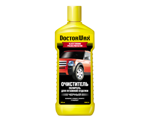 Очиститель-полироль для декоративной кузовной отделки  черного цвета. DoctorWax