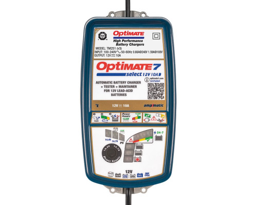 Зарядное устройство OptiMate 7  SELECT GOLD (1x10А, 12V),(TM250)