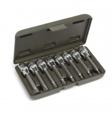Набор головок со вставкой TORX (T20,T25,T30,T40,T45,T50,T55,T60), квадрат 1/2" длина 100 мм, 8 штук