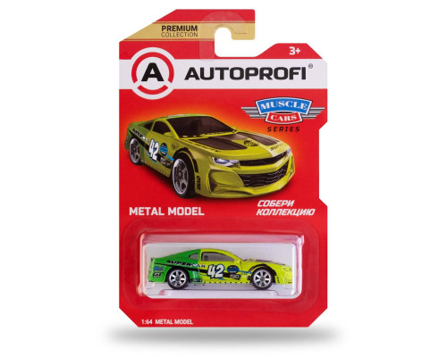 Машинка коллекционная 1:64, Серия MUSCLE CARS (Camaro), MUS-003 зелёный