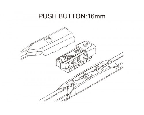 Комплект адаптеров ACTIVE SWORD VM3 адаптер (Push Button 16мм) 2 шт.