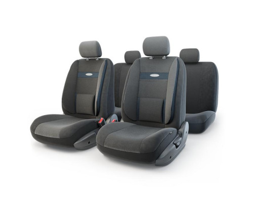 Комплект чехлов на сиденья Autoprofi "Comfort", усиленная боковая поддержка и поясничный упор, жакард