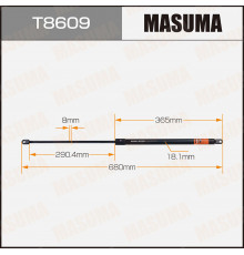 T8609 Masuma Амортизатор капота для Audi 80/90 [B4] 1991-1995