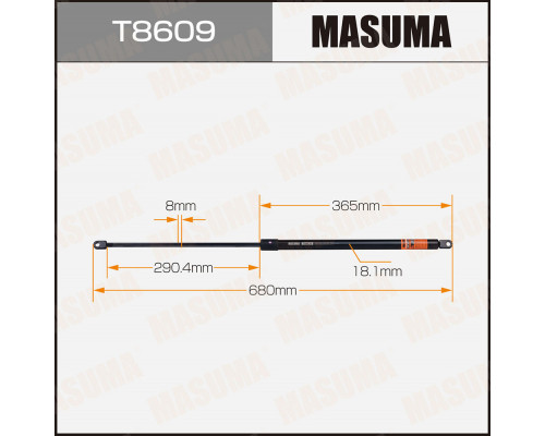T8609 Masuma Амортизатор капота для Audi 80/90 [B4] 1991-1995