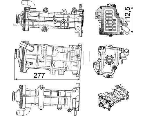 CE23000P Mahle / Knecht Радиатор системы EGR для Iveco Daily 2006-2018