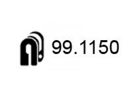 99.1150 ASSO Резинка подвеса глушителя для Renault Kangoo 1997-2003