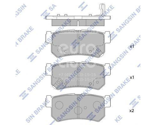 SP1151 HI-Q Колодки тормозные задние дисковые к-кт