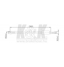 FT0365 K&K Шланг тормозной передний для Volvo XC90 2002-2015