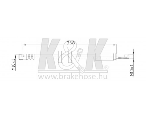 FT0365 K&K Шланг тормозной передний для Volvo XC90 2002-2015