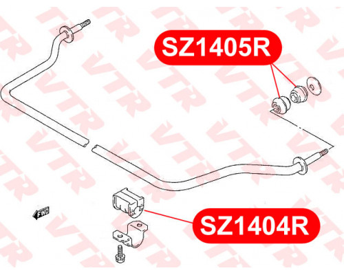 SZ1405R VTR Втулка (сайлентблок) переднего стабилизатора