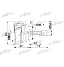 PCV1009 Patron ШРУС наружный передний