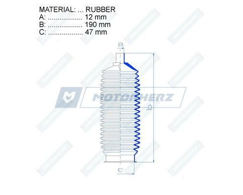 RDZ0229MG Motorherz Пыльник тяги с г/у