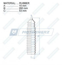 RDZ0337MG Motorherz Пыльник рулевой тяги (к-кт)