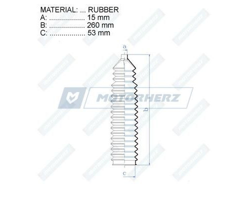 RDZ0337MG Motorherz Пыльник рулевой тяги (к-кт)