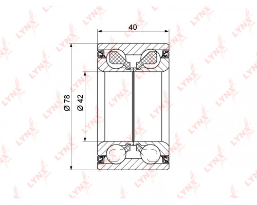 WB-1335 Lynx Подшипник ступицы (к-кт)