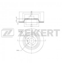 BS-6359 Zekkert Диск тормозной задний для Ford Kuga 2012-2019