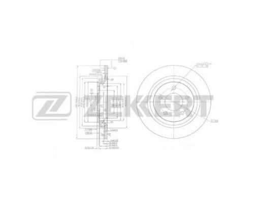 BS-5928 Zekkert Диск тормозной задний