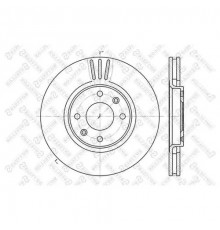 60201927VSX Stellox Диск тормозной передний вентилируемый
