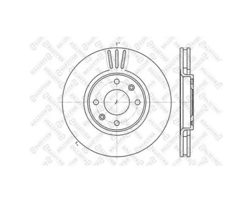 60201927VSX Stellox Диск тормозной передний вентилируемый